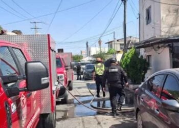 Madre e hijo incendio Nuevo Laredo
