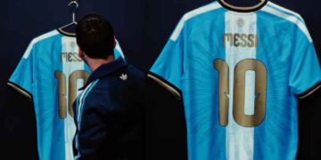 Messi lanza camiseta con Argentina