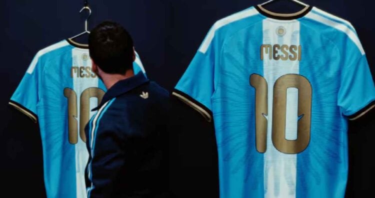Messi lanza camiseta con Argentina