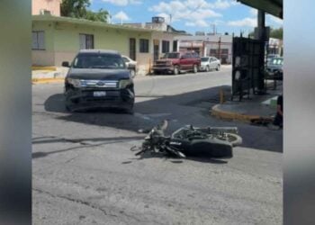 Motociclista camioneta Matamoros
