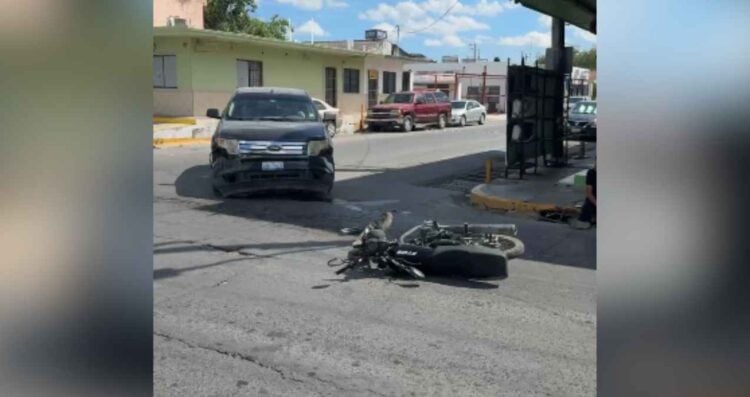 Motociclista camioneta Matamoros