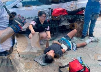 Motociclista herido choque en Altamira