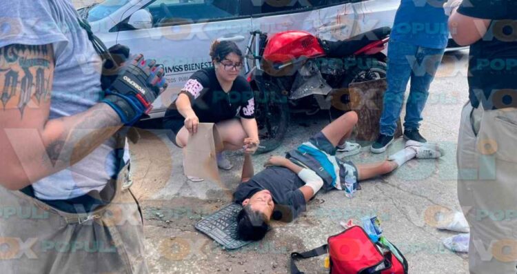 Motociclista herido choque en Altamira