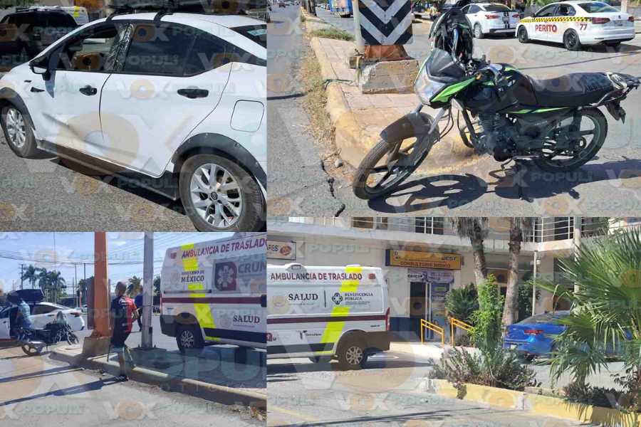 Motociclista herido en Victoria