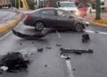 Mujer lesionada volcar Monterrey