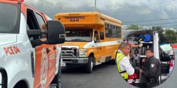 Niña transporte escolar en Monterrey