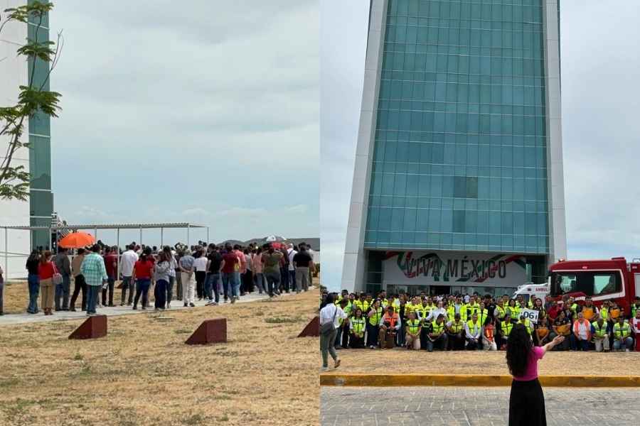 Simulacro Torre Bicentenario Tamaulipas