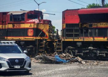 Tren volcadura Guadalupe