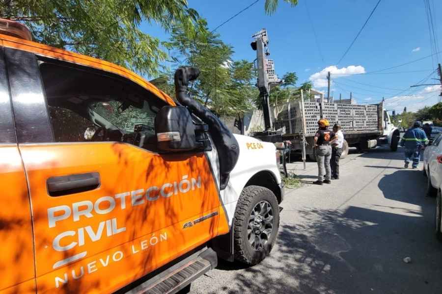 accidente trabajador Escobedo bloques