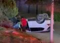 aparatoso accidente en San Pedro