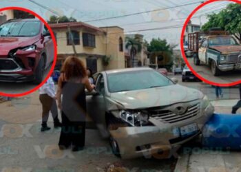 choque múltiple lesionada en Madero