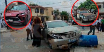 choque múltiple lesionada en Madero