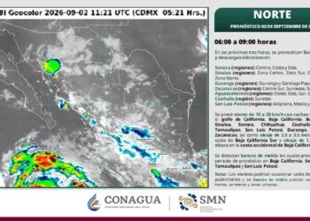 chubascos con descargas eléctricas Tamaulipas