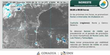 chubascos en Tamaulipas este sábado