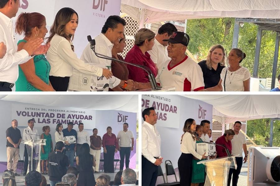 entrega de despensas en Ciudad Victoria