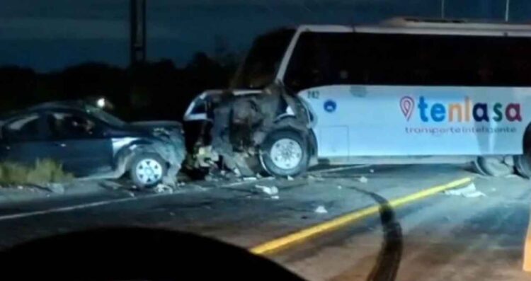 fuerte colisión en Marín Nuevo León