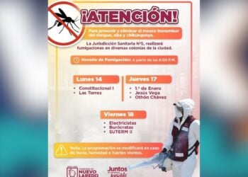 fumigación contra el dengue en Nuevo Laredo