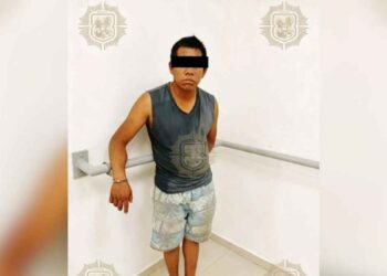 hombre machete en Escobedo
