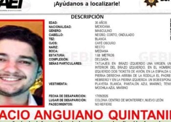 joven desaparecido Centro Monterrey