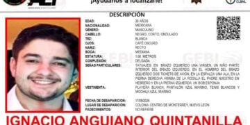 joven desaparecido Centro Monterrey