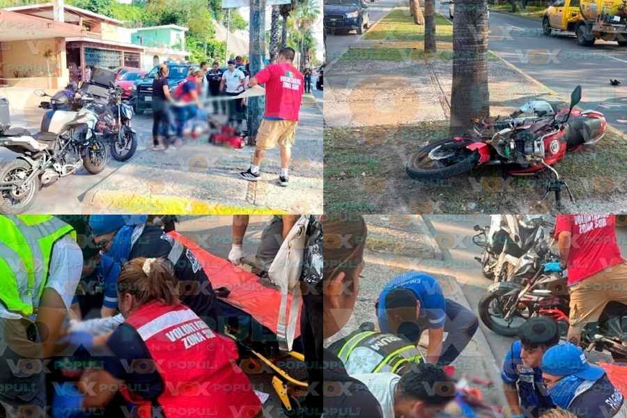 jovenes palmera motocicleta Madero