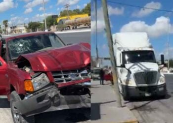 _lesionada tráiler en Matamoros
