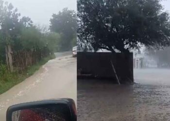 lluvia con granizo en Aramberri