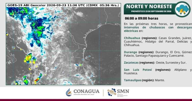 lluvias fuertes hoy a Tamaulipas