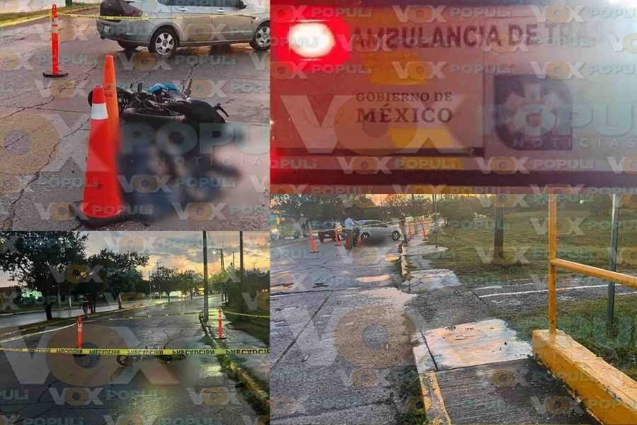 motociclista barandal en Altamira