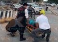 motociclista derribado Obrera Victoria