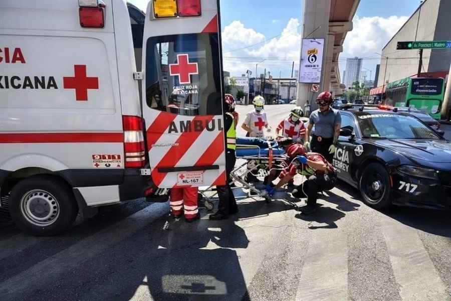 motociclista lesionado Monterrey