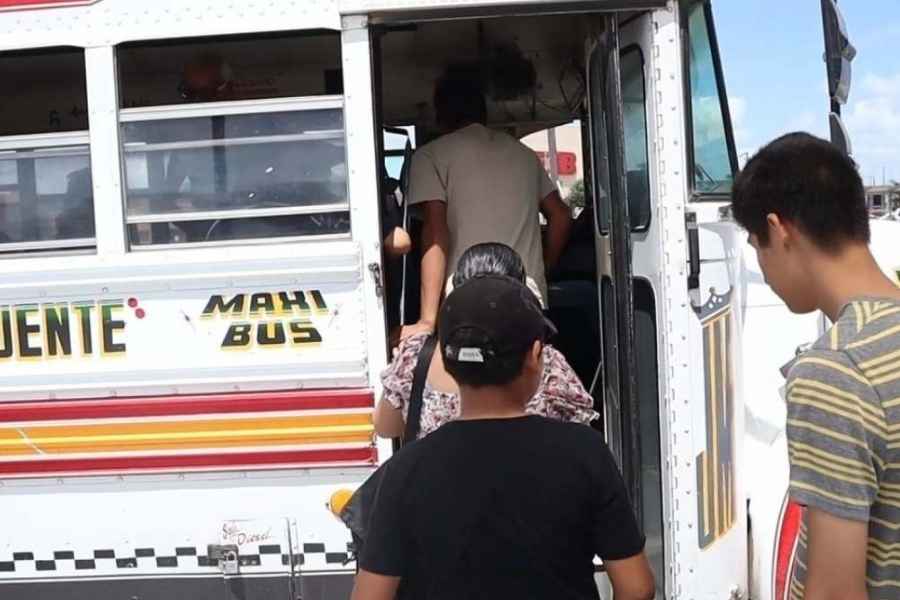 operadores del transporte en Matamoros