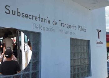 operadores del transporte en Matamoros