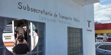 operadores del transporte en Matamoros