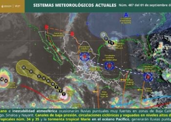 pronóstico de lluvias hoy