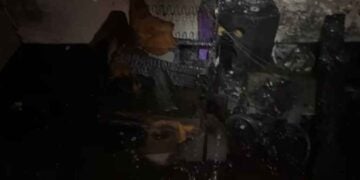 recámara incendio casa en San Nicolás
