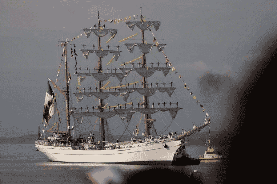 regreso Buque Cuauhtémoc Tampico