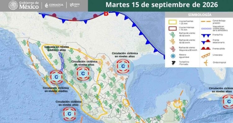 tormentas eléctricas en Tamaulipas
