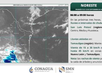 tormentas eléctricas en Tamaulipas hoy