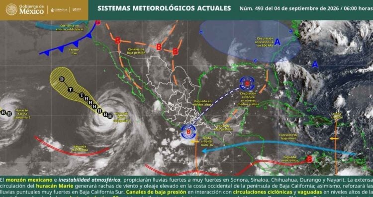 tormentas eléctricas y chubascos hoy