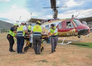 traslado aéreo de recién nacida
