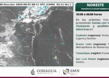 viento y las lluvias dispersas en Tamaulipas?