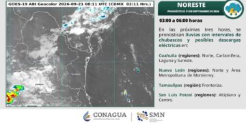 viento y las lluvias dispersas en Tamaulipas?