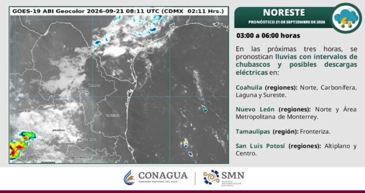 viento y las lluvias dispersas en Tamaulipas?