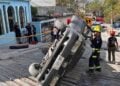 volcar su vehículo en Santa Catarina