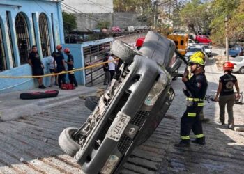 volcar su vehículo en Santa Catarina