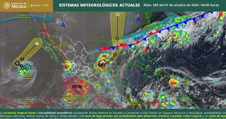 este 7 de octubre pronóstico