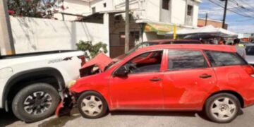 Abuelito choque múltiple Nuevo Laredo