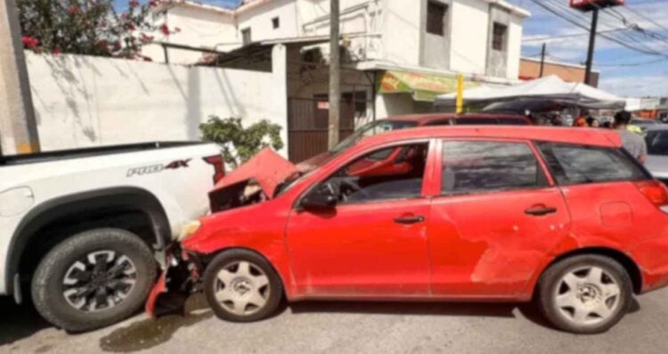 Abuelito choque múltiple Nuevo Laredo
