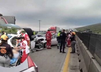 Accidente en la autopista a Saltillo en García
